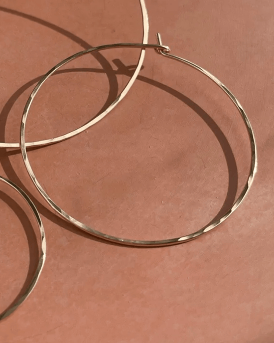 Token Jewelry Large Organic Hoops in 14K Gold Fill 