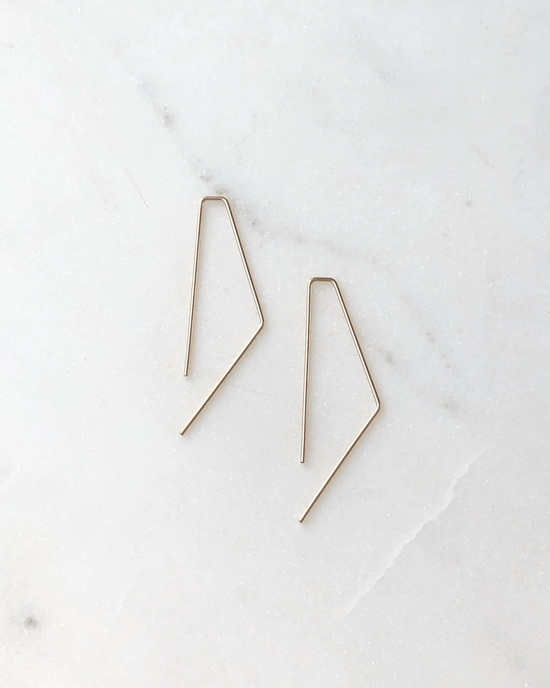 Token Jewelry Jewelry 14K Gold Fill Small Bent Slide Earrings in 14K Gold Fill