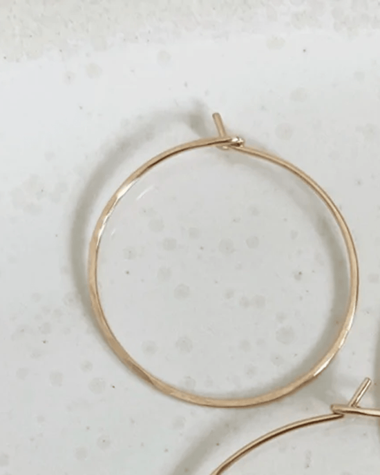 Token Jewelry Jewelry 14K Gold Fill Small Organic Hoops in 14K Gold Fill