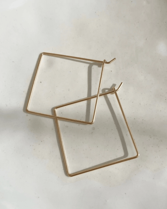 Token Jewelry Jewelry 14K Gold Fill Square Hoops in 14K Gold Fill