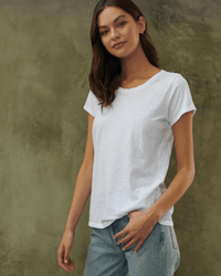Velvet by Graham & Spencer Tilly Tee Shirt in White 